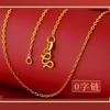 Collar Chapado en Oro Vietnamita para Mujer, Cadena Chopin Versátil, Cadena para Clavícula, Cadena de Latón Chapado en Oro Cadena de Oro Imitación Joyería Collar