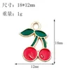 Pingentes Esmaltados de Liga de Metal Série Frutas Morango Cereja Maçã Acessórios de Joias Pulseira Colar Brinco Charms