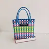 Ins Celebridade da Internet Tailândia Chiang Mai Férias Lazer Bolsa Artesanal Rattan Tecido Bolsa Feminina Cesta de Vegetais Bolsa de Mão