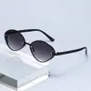 Óculos de Sol Oval Metal Retro Olho de Gato 2025 Nova Tendência Estilo Ins Pesca Anti-Reflexo Óculos de Sol