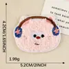 Pegatinas bordadas de cabeza de gato y perro de dibujos animados autoadhesivas para toalla, parches decorativos de tela para manualidades, teléfono móvil, caja de papelería