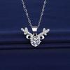 Venta caliente japonesa y coreana TikTok live moissanite todo el camino anillo collar pendientes traje combinación regalo para novia