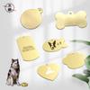 Placa de identificación metálica latón tarjeta redonda inscripción tarjeta de identificación tarjeta de mascota etiqueta en blanco collar tarjeta anti-pérdida transfronterizo
