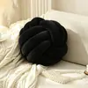 Almofada redonda transfronteiriça, almofada de brinquedo de pelúcia com bola de nó para decoração de casa, almofada de cama para quarto, dropshipping