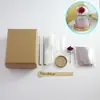Decoración de Colgantes DIY Accesorios Flor Rosa del Principito Kit de Materiales Adorno de Tapa de Vidrio Mini