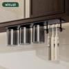 Portacepillos de Dientes Vaso para Enjuague Bucal Cepillo de Dientes Eléctrico Montado en Pared Adhesivo Drenaje Succión Magnética Sin Taladro Estante de Almacenamiento para Vasos de Cepillo de Dientes Xitu