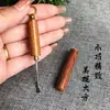 Cuchara para Oídos Portátil de Palo de Rosa, Cuchara para Oídos de Madera, Cuchara para Oídos en Espiral, Herramienta para Eliminación de Cera de Oídos
