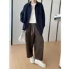 Sikan Otoño Nueva Llegada Estilo Novio Holgado Chaqueta Camisa Casual con Bolsillos Grandes y Diseño Elegante SN9281