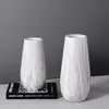 Jarrón de Cerámica de Diámetro Grande, Patrón de Mármol, Jarrón para Flores Secas de Sala de Estar, Adorno Artístico con Impresión por Transferencia de Agua