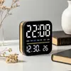 Nuevo reloj con lámpara calefactora para decoración del hogar, reloj electrónico multifuncional con veta de madera sintética, reloj despertador electrónico LED, transfronterizo 8061
