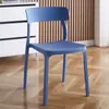 Silla de Comedor Engrosada para el Hogar, Silla de Espera para Hotel, Silla con Respaldo Bajo, Superficie de Silla Impermeable Transfronteriza, Silla de Comedor Apilable, Soporta Envío Directo