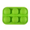 Utensílios de panificação transfronteiriços de silicone de grau alimentício tamanho pequeno 6 peças de alta temperatura resistente bandeja de cozimento semicírculo mini molde de chocolate