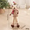 Novo enfeite de rena de pelúcia transfronteiriço para decoração de mesa, boneco de boneco de neve, decoração de feriado