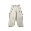 Roupas Vintage 25 Outono Novo Tendência Retro Japonesa Cor Sólida Alça Destacável Duas Vias Calças Longas Casuais Masculinas