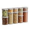 Frasco de plástico sellado para cocina, frasco para granos frescos, productos secos, almacenamiento de té, frasco para almacenar bocadillos para el hogar
