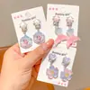 Aretes de Clip Lindos de Princesa Elsa para Niños Sin Perforación Aretes de Dibujos Animados para Niña Pequeña Aretes Colgantes para Bebé Aretes Anti-Dolor