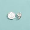 Pingente Pequena Flor em Prata de Lei S925 com Contas Redondas Pingente Flor Tulipa Acessórios para Pingente de Pulseira e Colar DIY de Cristal