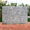 Relevo em pedra mármore branco Mural de relevo da Grande Muralha Parede de sombra Parede flores e plantas de ardósia figuras animal relevo