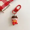 Chaveiro Pingente Vermelho Fuwa de Ano Novo Desenho Animado Fofo Acessórios para Pendurar em Mochila de Estudante Presente de Ano Novo Namorada