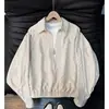 Camisa de manga comprida listrada vertical vintage de primavera, estilo falso duas peças, para homens e mulheres, marca da moda, modelagem solta para casais, camisa casual de alta qualidade
