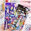 Shanle Astronauta Espacial Pegatinas de Espuma Iluminación Infantil Pegatinas Creativas Recompensa de Jardín de Infancia Pegatina de Burbuja Pintura