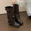 Botas Martin Estilo Británico Marrones de Suela Gruesa para Mujer Verano 2026 Nuevo Otoño Maillard Sichuan-Tíbet Botines Vaquero Occidental