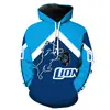 Suéter con estampado de equipo de rugby nuevo de comercio exterior, abrigo con capucha de impresión digital 3D, cosplay
