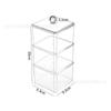 [Tienda de fábrica] Caja de almacenamiento de hisopos de algodón acrílica apilable portátil transparente para el hogar, contenedor cosmético cuadrado
