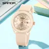 Reloj Sanda para Niños Examen Silencioso Esfera Grande Luminoso Doble Calendario Resistente al Agua Reloj de Estudiante Cuarzo Venta al por Mayor