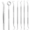 Caixas de Instrumentos Orais Descartáveis no Atacado, Materiais Odontológicos, Ferramentas para Dentista, Conjuntos de Limpeza e Proteção para os Dentes, Conjunto de 5 Peças, Conjunto de 7 Peças