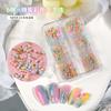 Accesorios para uñas celebridad de internet estilo ins cuentas de burbujas de caramelo coloridas decoraciones para uñas color macarrón 6 rejillas mixtas