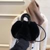 2023 nueva bolsa de conejo simple bolsa plisada de calabaza de mano bolsa de terciopelo de felpa teléfono móvil bandolera lindo bolso de mano