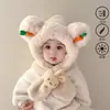 Gorro Bufanda Todo en Uno Protección para el Cuello Sombrero de Bebé Otoño e Invierno Lindo Súper Lindo Niños Niñas Invierno Niños Sombrero con Protección para las Orejas