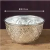 Tazón de lata para agua potable tailandesa vajilla importado de Tailandia estilo del Sudeste Asiático Dai plata Pao Ruda tazón tazón para postre de batido