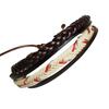 Pulsera Exótica Nueva Pulsera Creativa Europea y Americana Tejida a Mano Cuerda de Algodón Cáñamo y Cuero de Vaca Pulsera Original