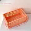 Caja de Almacenamiento Plegable para Escritorio, Estante de Almacenamiento para Material de Oficina de Estudiante, Artículos Varios, Cesta de Almacenamiento para Cosméticos, Cesta Pequeña Apilable