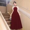 Vestido de Noche Cheongsam Negro para Mujer 2026 Nuevo Estilo Nuevo Estilo Chino Adulto Ceremonia Banquete Lujo Ligero Nicho Vestido de Anfitrión