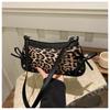 Bolso de Estampado de Leopardo de Alta Gama para Mujer 2025 Nuevo Bolso Nicho de Axila para Mujer Ins Retro Versátil Bolso Bandolera de Hombro Único para Mujer