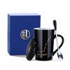 Caneca de cerâmica personalizada criativa doze Constellation Coffee Cup com tampa e colher Couple Water Cup Gift Home Cup