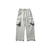 Pantalones casuales de tres piezas, estilo retro, teñido sucio, holgados y rectos, con bolsillos, para hombre, SK1165