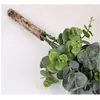 Planta Artificial de Plástico Macio Folha de Eucalipto Folha de Dinheiro Decoração de Casamento Casa Flor Artificial Folha de Eucalipto Flor Falsa Artificial