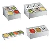 Bandeja de Servicio de Acero Inoxidable de 3 Compartimentos para Tienda de Té de Leche, Tienda de Postres, Bandeja de Condimentos para Hot Pot, Caja Organizadora de Ingredientes, Plato de Servicio Fraccionado Comercial