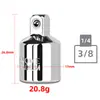 Adaptador de Soquete 1/2 Grande para 3/8 Médio para 1/4 Pequeno Adaptador de Conversão Mútua Fly Acessório para Chave de Catraca Crv