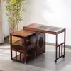 Mesa de Chá Móvel para Varanda Mesa de Chá Doméstica Armário de Chá Giratório Mesa de Café Moderna com Rodinhas Carrinho de Chá Pequeno de Luxo Leve Famoso da Internet