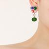 Pendientes de Nuevo Estilo Lujo Ligero Moda Forma de Abanico Zirconia Cuentas de Ábaco Gota de Agua Clavos de Oreja Pendientes Elegantes de Alta Gama de Moda para Mujeres