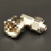 Codo de giro rápido roscado interno 1/4 1/8 3/8 junta neumática tubería de aire 6 8 10 12MM alambre interno cobre niquelado