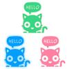 Nuevas pegatinas personalizadas YG50 luminosas HELLO gato pegatinas de interruptor tricolor decoración de pared para el hogar pegatinas de pared