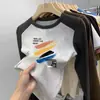 Camada Base Casual Infantil Raglan Manga Longa Outono Inverno Novo Estilo De Rong Camiseta Gola Redonda Menino Pequeno Roupa Íntima Top Felpudo