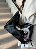 Bolso de hombro estilo coreano retro informal de gran capacidad para relajarse, mochila de viaje a la moda para mujer, mochila combinable