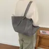 Bolsa Lateral Estilo Coreano Retrô de Grande Capacidade 2026 Inverno Nova de Camurça e Pelúcia Elegante Bolsa de Ombro Único Bolsa Tote para o Dia a Dia